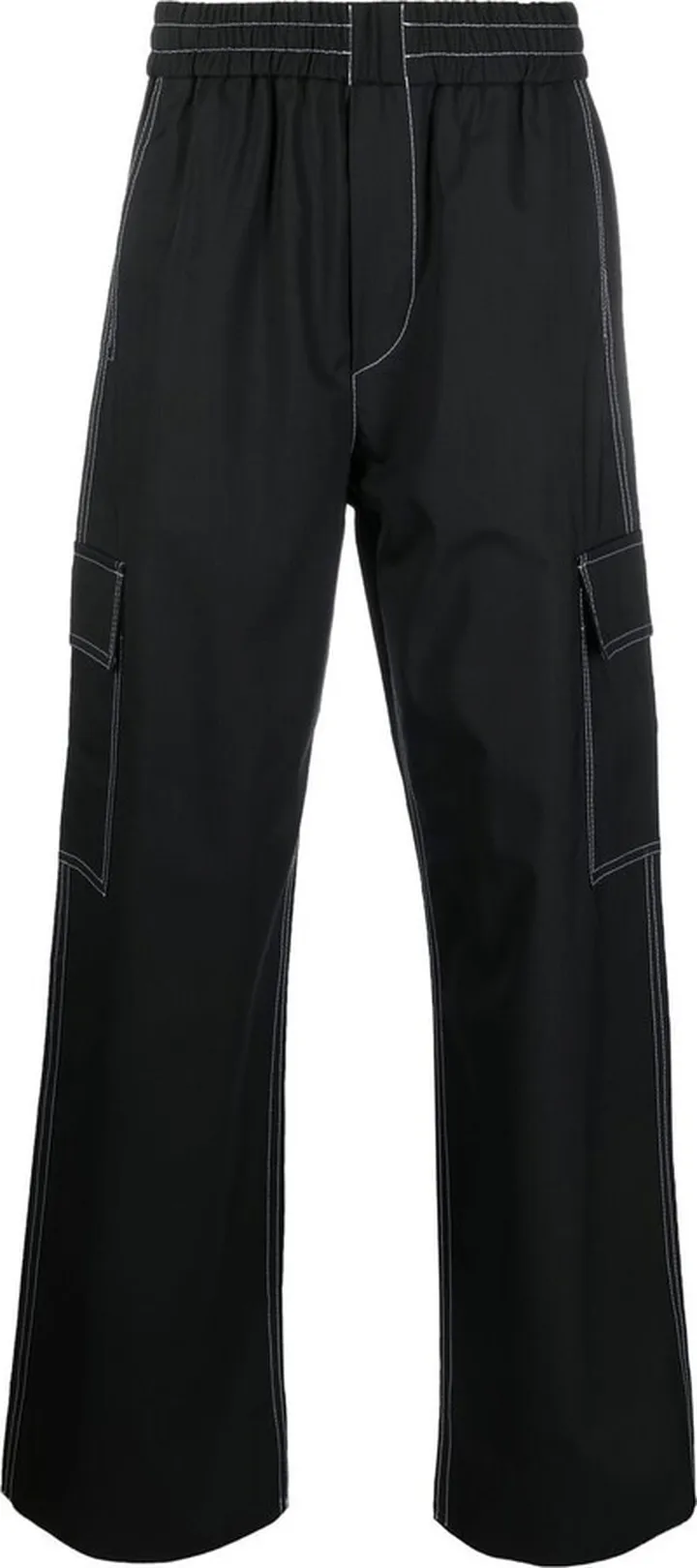Wide-Leg Cargo Trousers