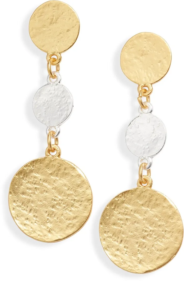 Mixed Metal Statement Earrings