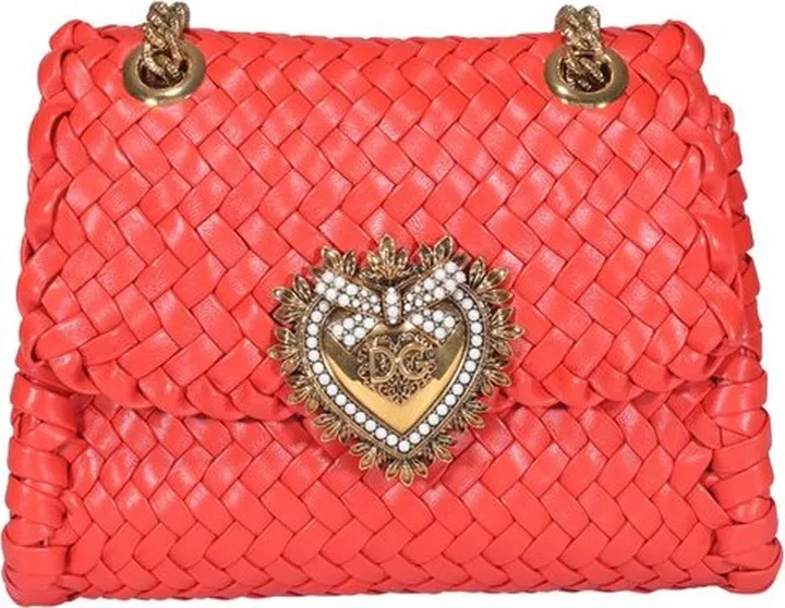 Dolce & Gabbana Devotion Woven Small Shoulder Bag