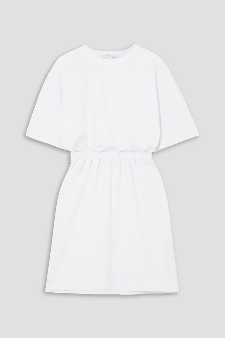 Cutout organic cotton-jersey mini dress
