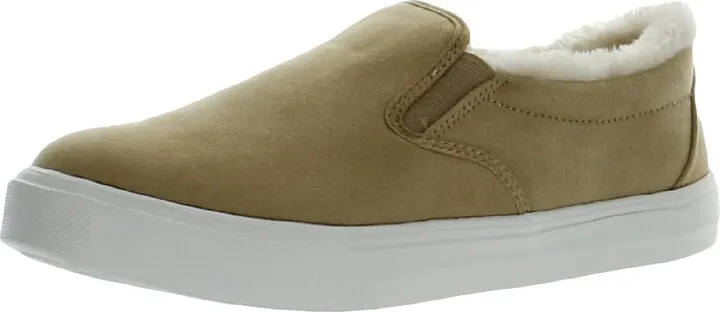Phyllys Womens Faux Suede Cozy Slip-On Sneakers