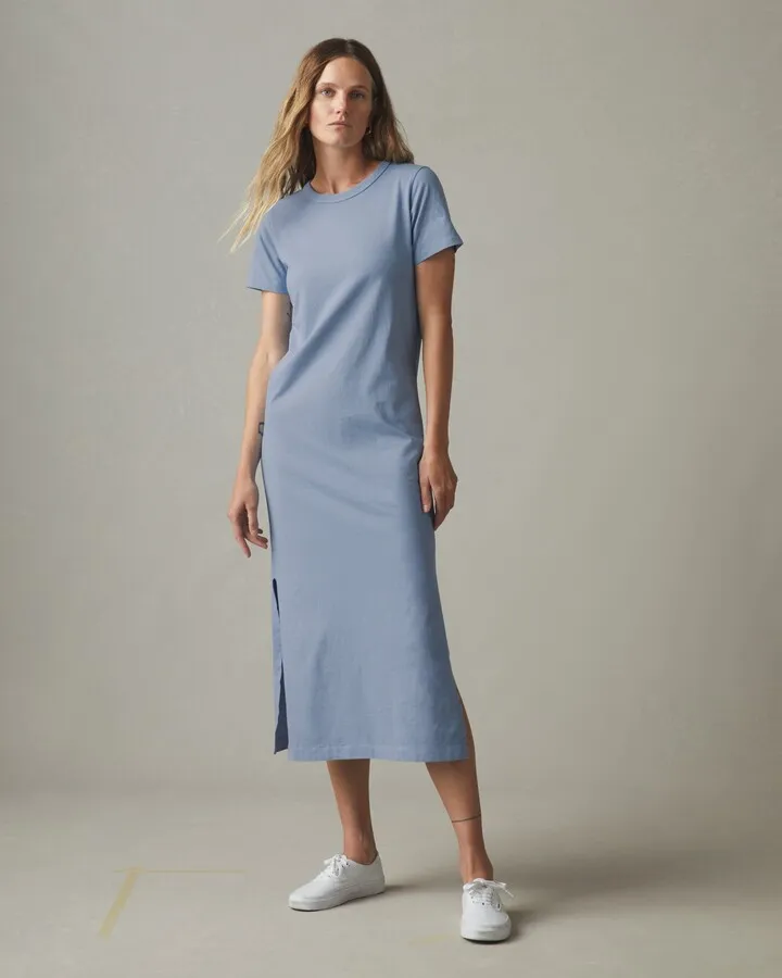 Midi Tee Dress - Rain Washed