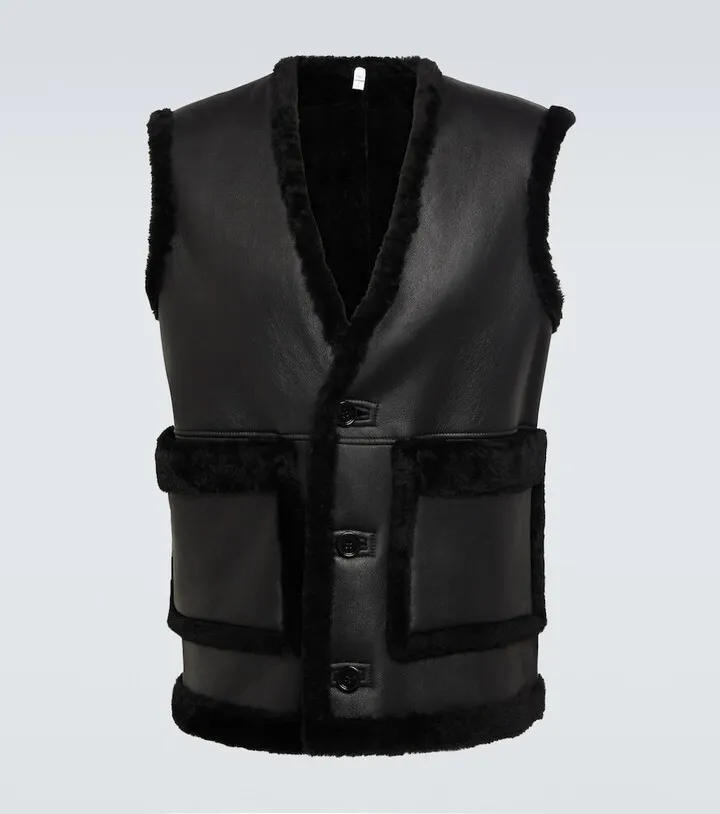 Shearling pocket vest
