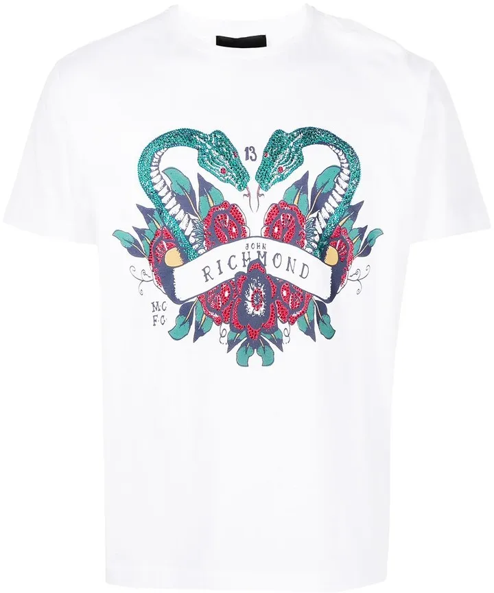rhinestone-embellished logo T-shirt