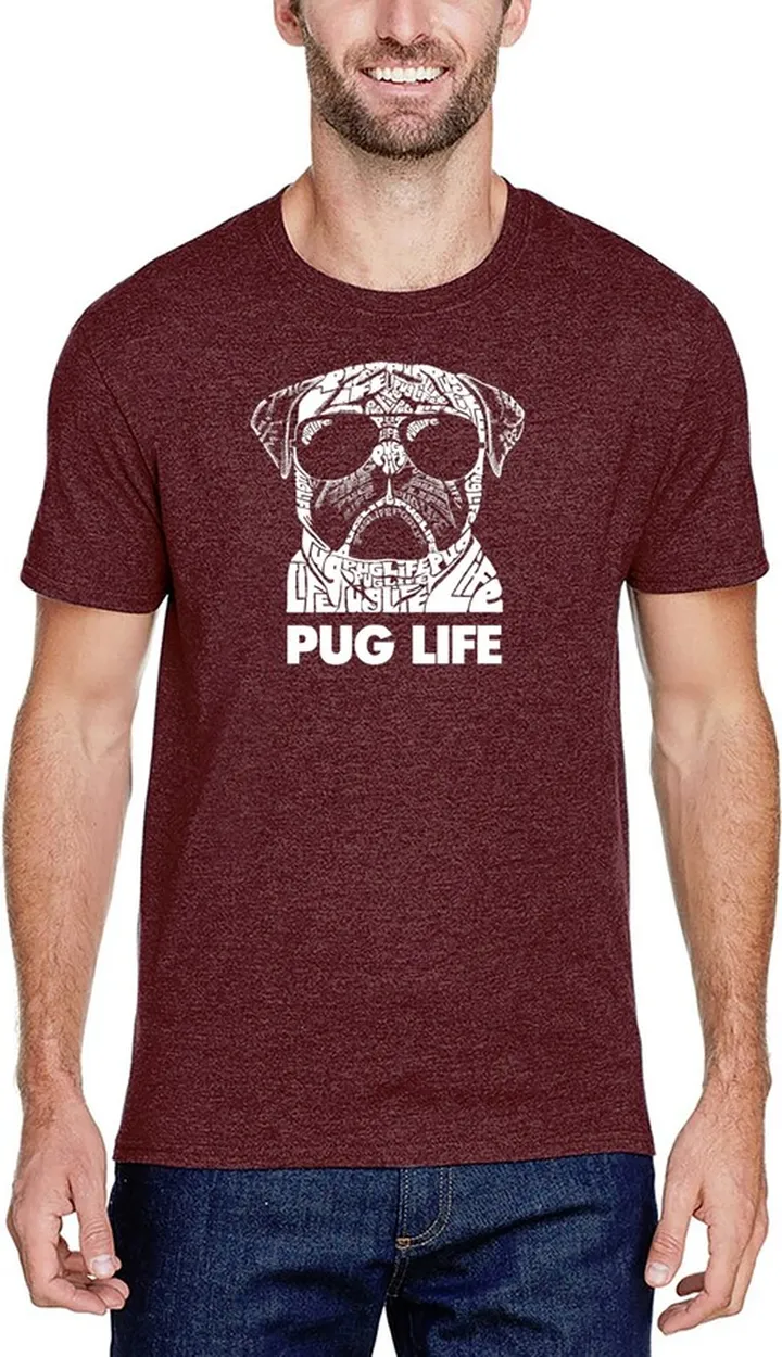 Men's Premium Blend Word Art Pug Life T-shirt