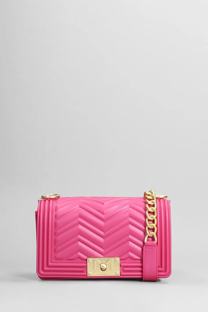 Flat S Manhattan Shoulder Bag In Rose-pink Pvc