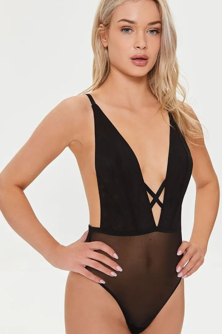Mesh Thong Lingerie Bodysuit