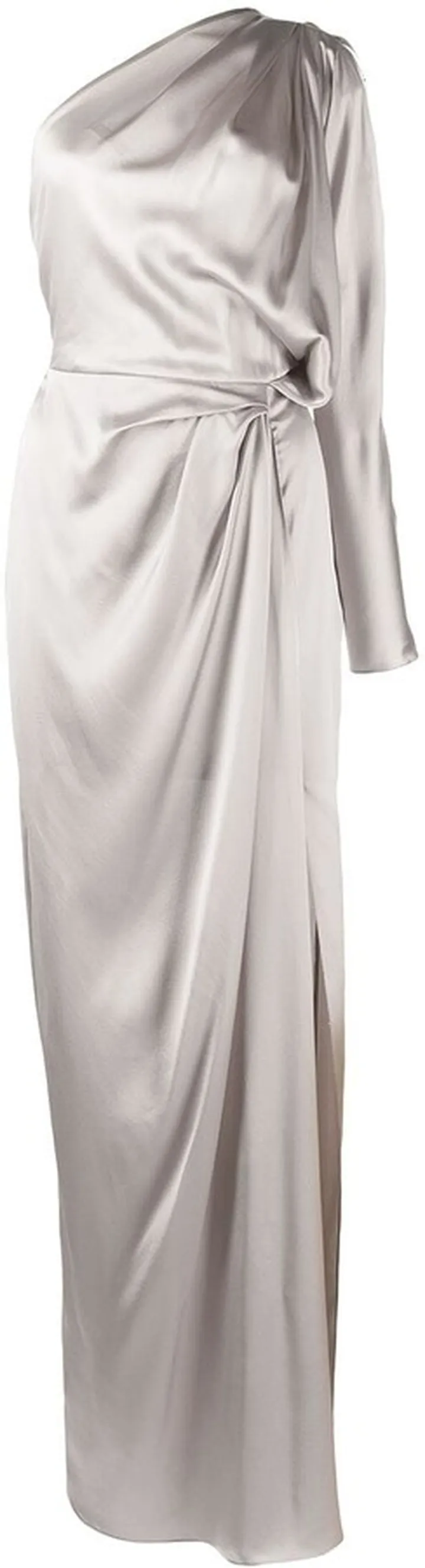 Twist-Detail Silk Gown