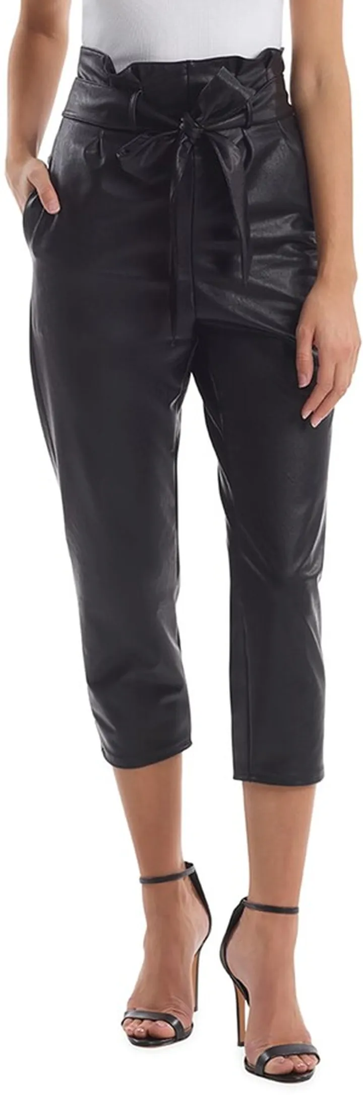 Faux Leather Paperbag Pant