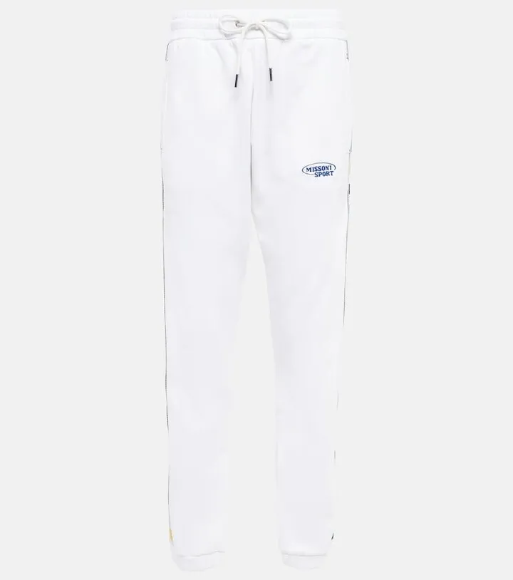 Striped cotton sweatpants