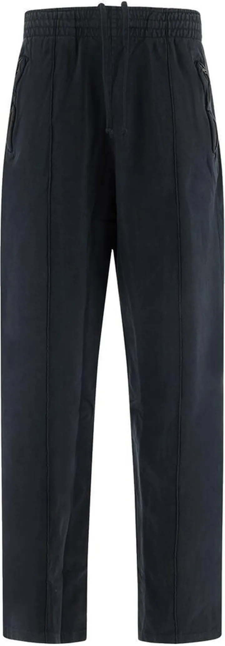 Elastic Waist Straight-leg Trousers