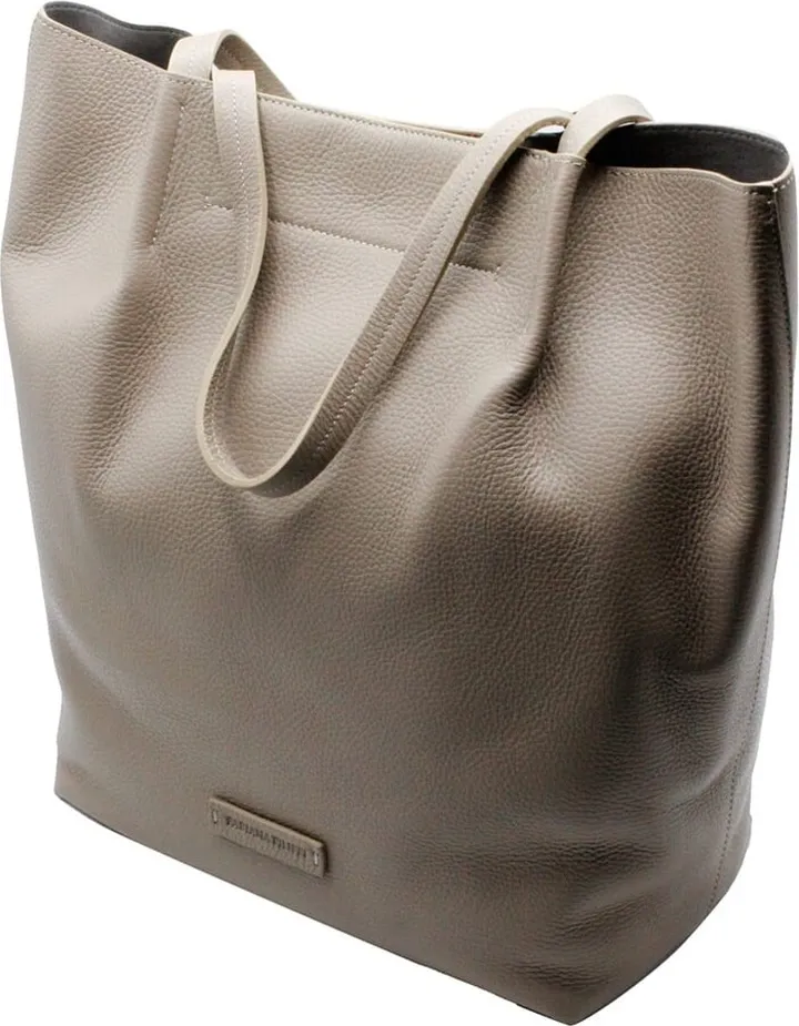 Bag In Soft Textured Leather With Logo On The Front. Internal Pockets And Magnetic Closure