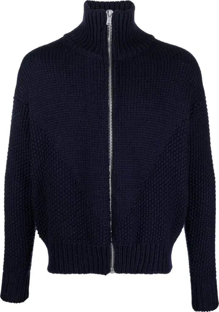 Chunky-Knit Zip-Up Jumper