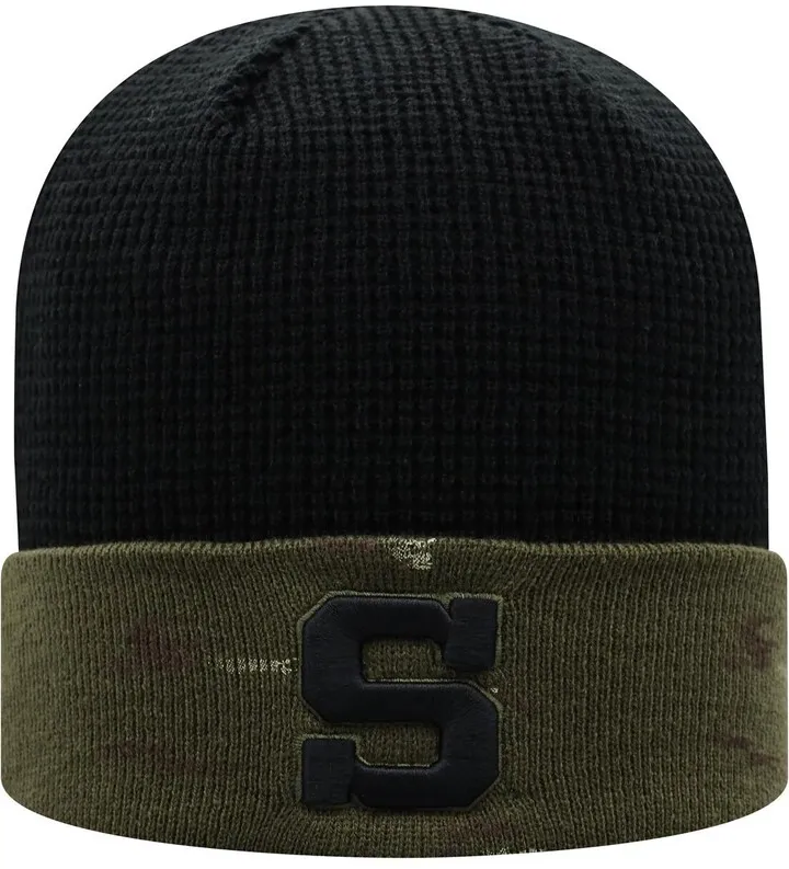 Men's Olive and Black Penn State Nittany Lions Oht Military-Inspired Appreciation Skully Cuffed Knit Hat