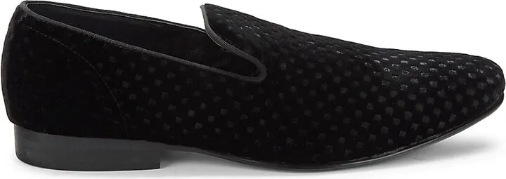 Polka Dot Velvet Loafers