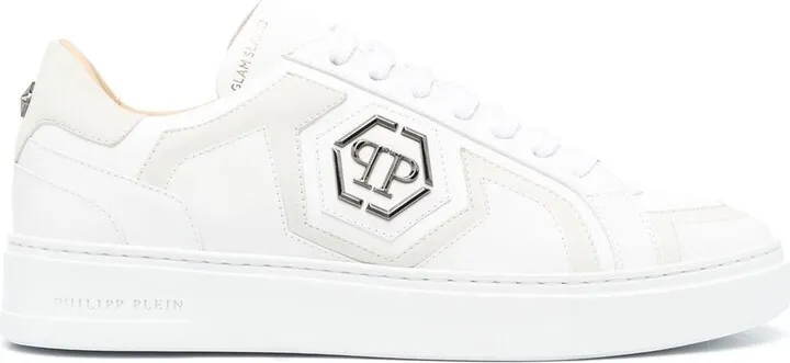 Hexagon-Logo Low-Top Sneakers