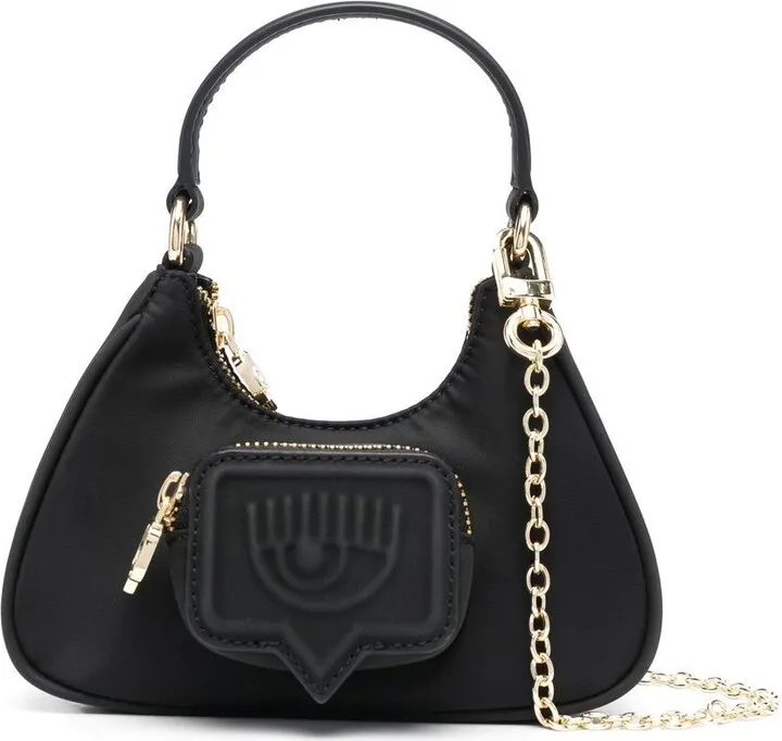 Eyelike-embossed mini bag