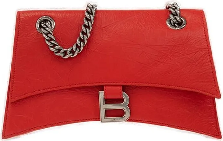Balenciaga Crush Logo Detailed Shoulder Bag