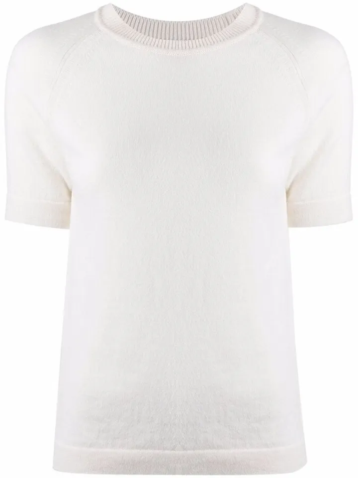 Short-Sleeve Cashmere Top
