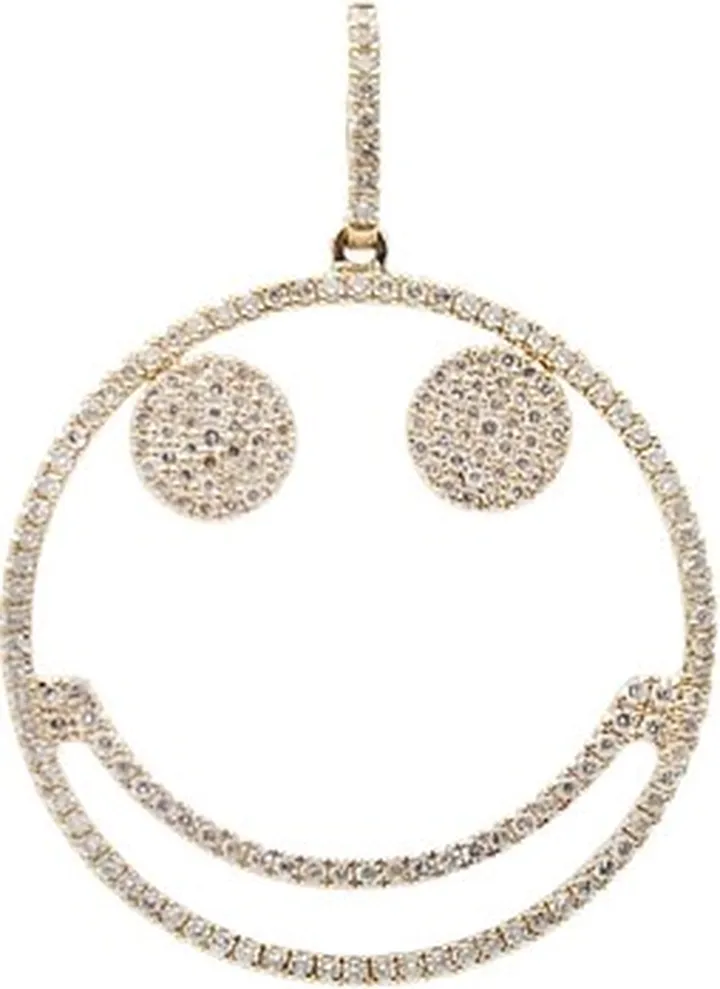 Smiley Face Diamond Pendant