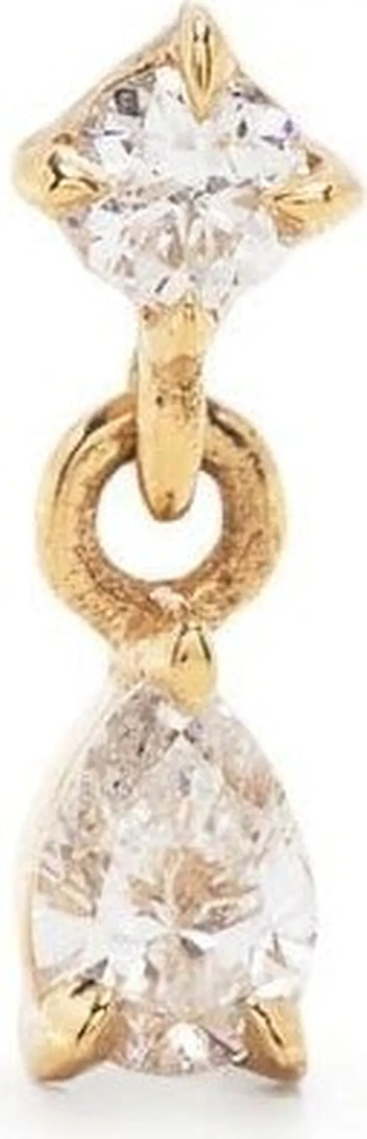 18kt yellow gold Mix Matched diamond stud earring
