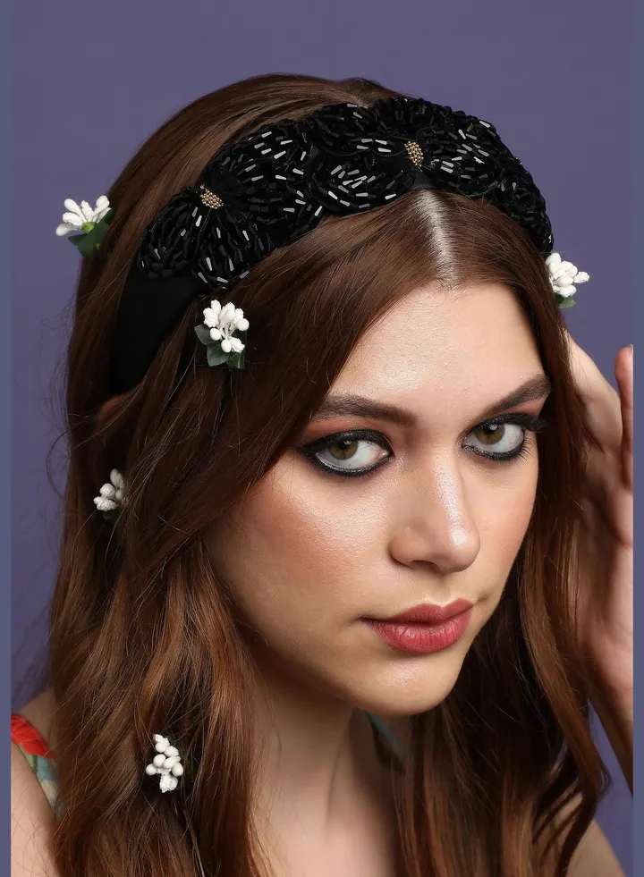 Trendy Western Wear Plastic Hair Band with Designer Stone For Women