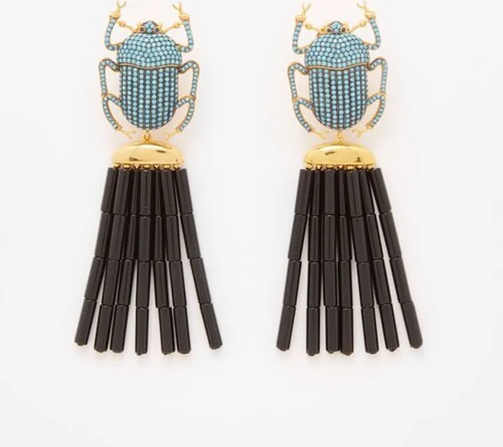 Napolean Turquoise & 24kt Gold-plated Earrings