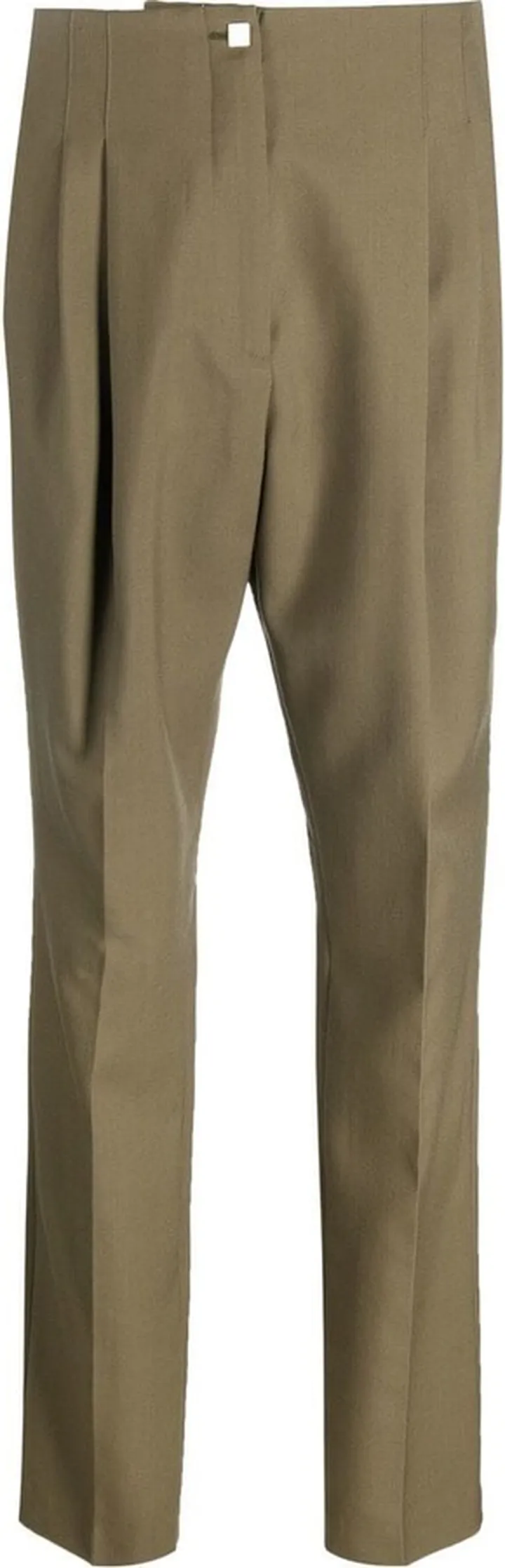High-Waisted Pleat-Detail Trousers