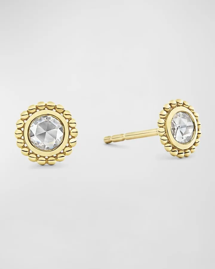 18k Covet Diamond 4mm Rose-Cut Stud Earrings