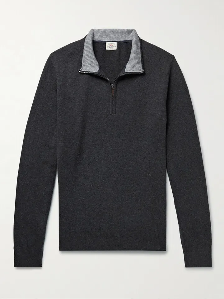 Jackson Hole Cotton-Blend Half-Zip Sweater