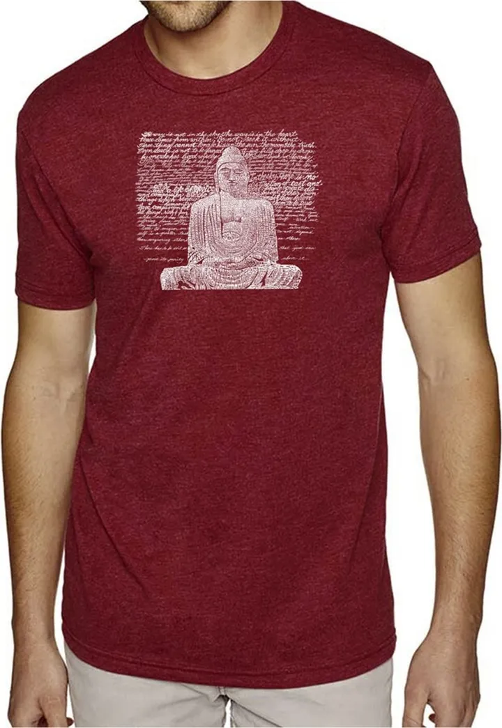 La Pop Art Men's Premium Word Art T-Shirt - Zen Buddha