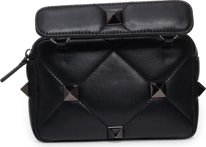 Small Roman Stud Leather Crossbody Bag
