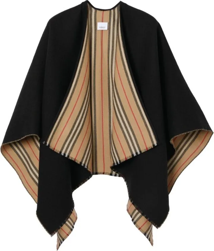 Burberry Wool Icon Stripe Cape