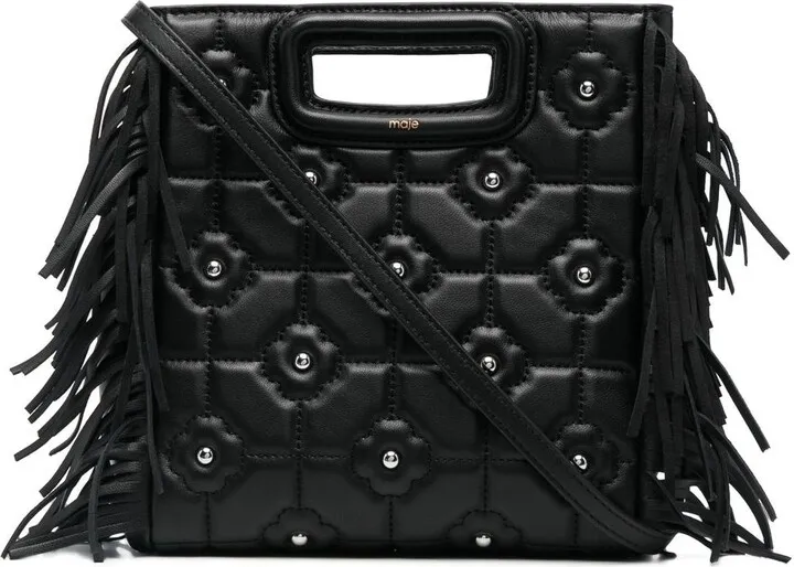 Fringed Quilted Tote Bag