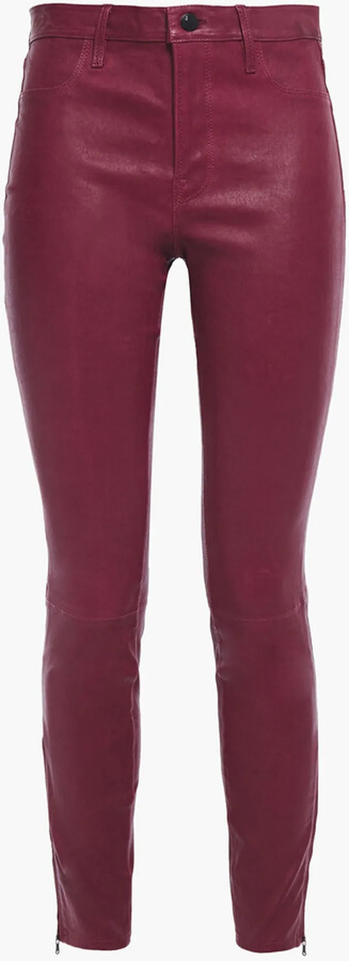 L8001 stretch-leather skinny pants