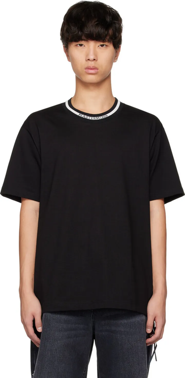 mastermind WORLD Black Jacquard T-Shirt