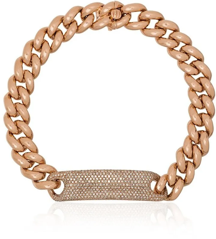 18K rose gold pavé diamond bracelet