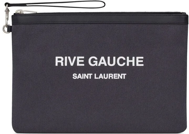 Logo-Print Zipped Pouch