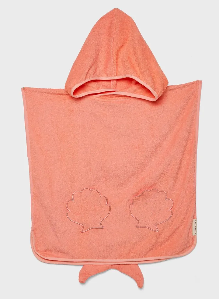 Beach Hooded Towel Ocean Treasure Neon Rose