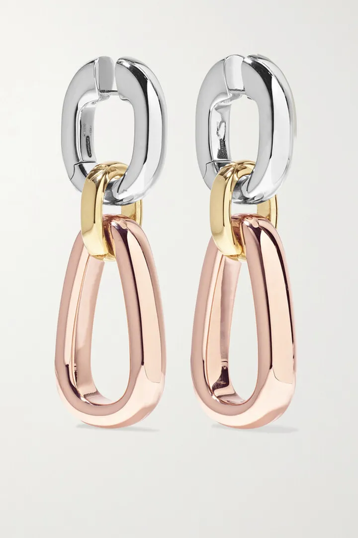 Pomellato - Iconica 18-karat Yellow And Rose Gold And Rhodium-plated Earrings - One size