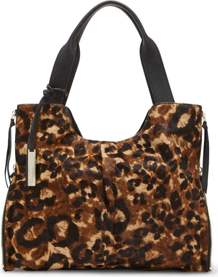 Corla Genuine Calf Hair Tote & Leather Bag