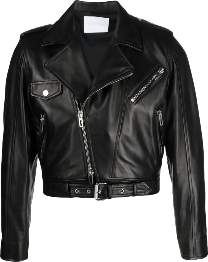 Double-Breasted Leather Jacket