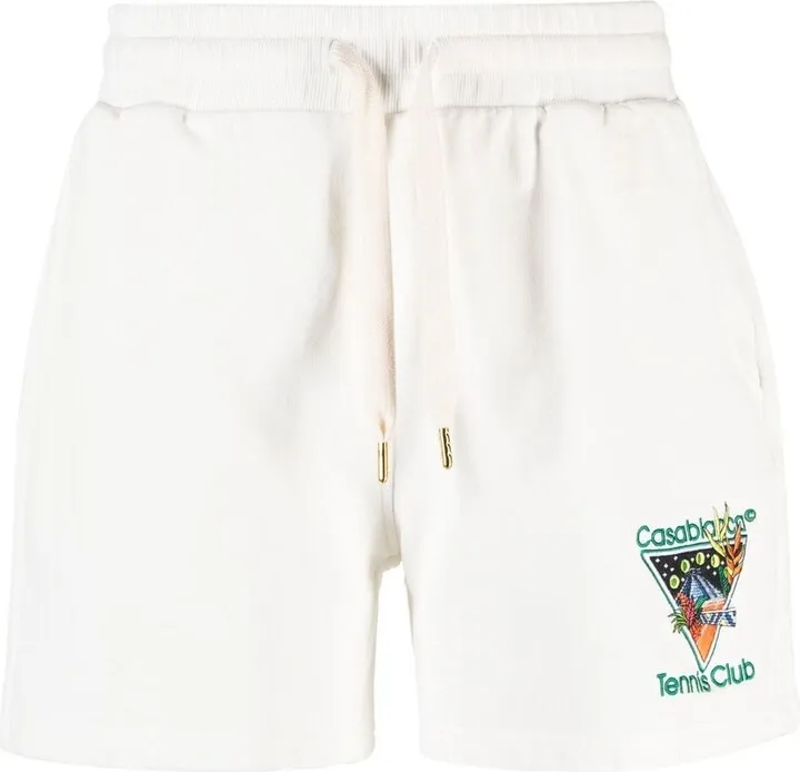 Embroidered-Logo Track Shorts