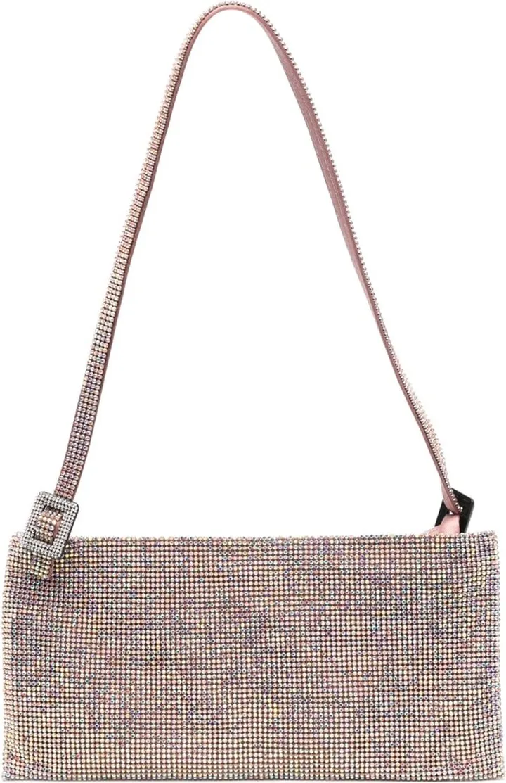 Crystal-Embellished Shoulder Bag