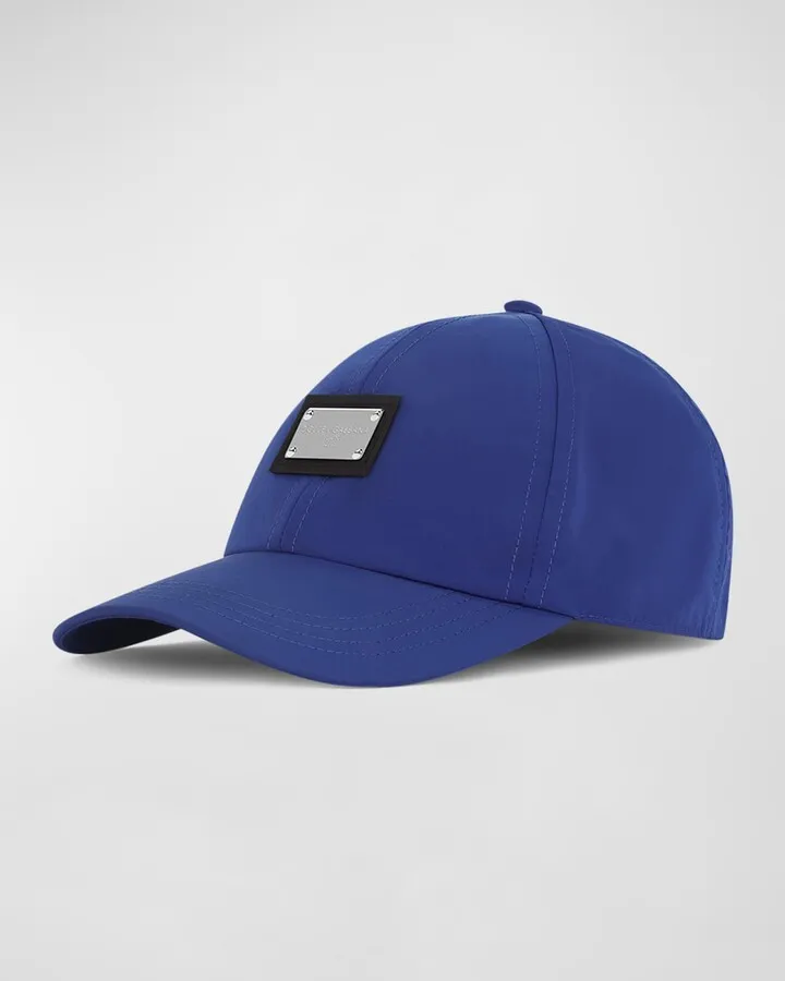 Men's Logo Plaqué Nylon Baseball Cap