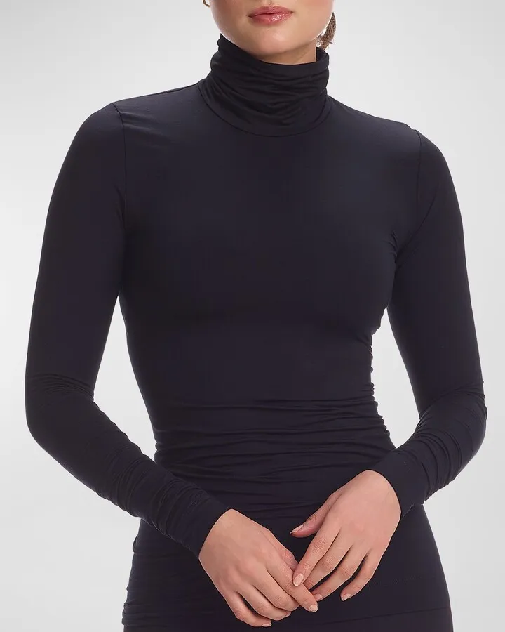 Butter Long-Sleeve Turtleneck Top