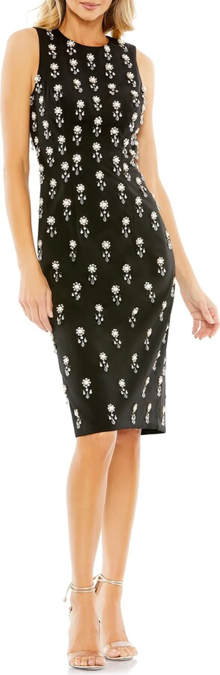 Embellished Sleeveless Sheath Dress
