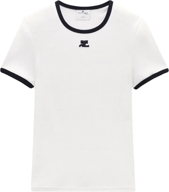 Bumpy contrast T-shirt
