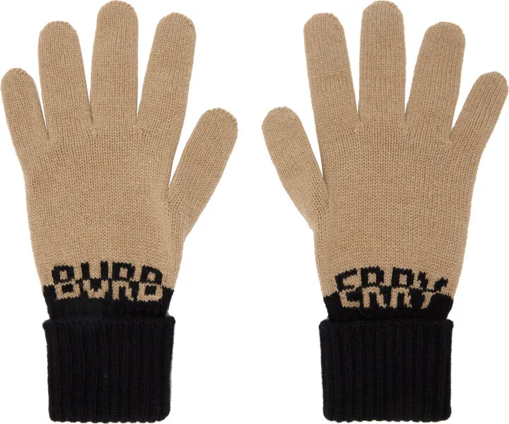 Burberry Tan Cashmere Gloves