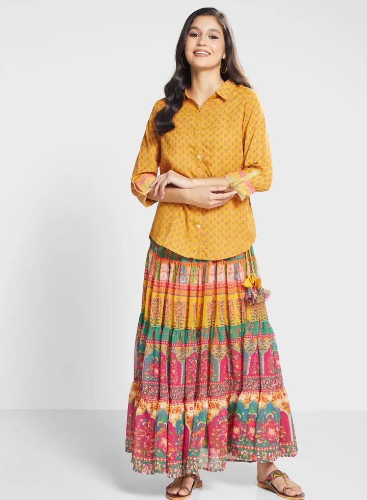 Shirt With Skirt Set